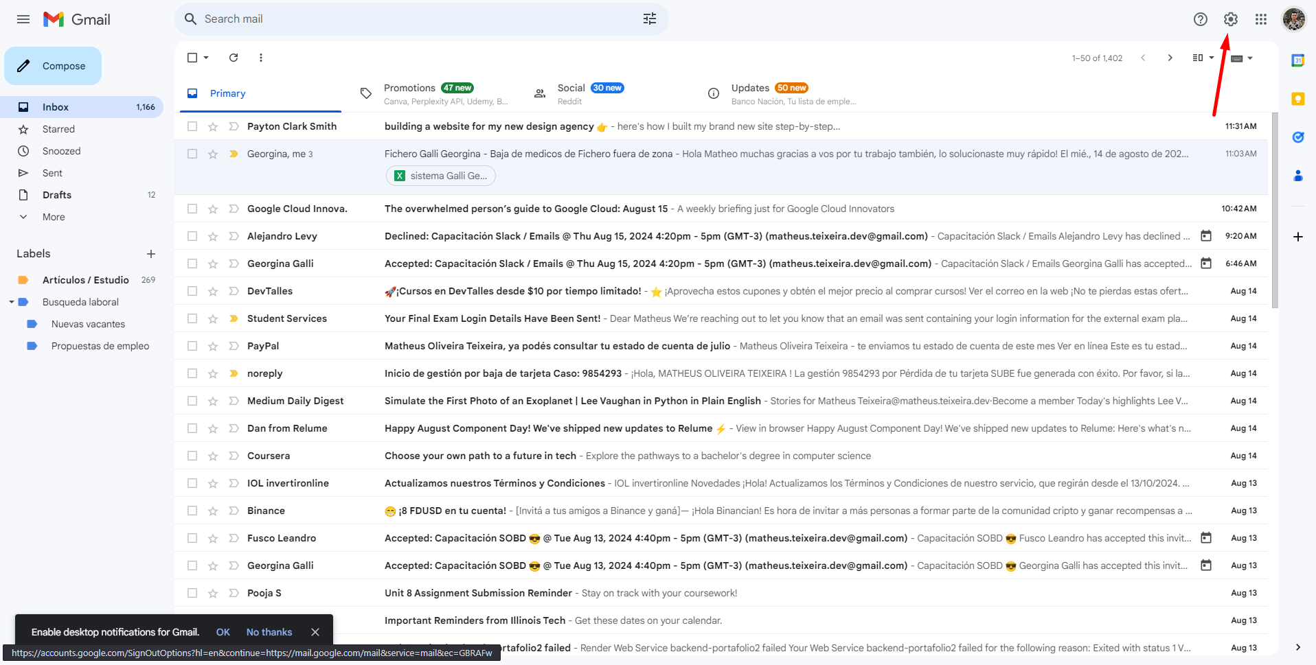 Foto de tarea asignada